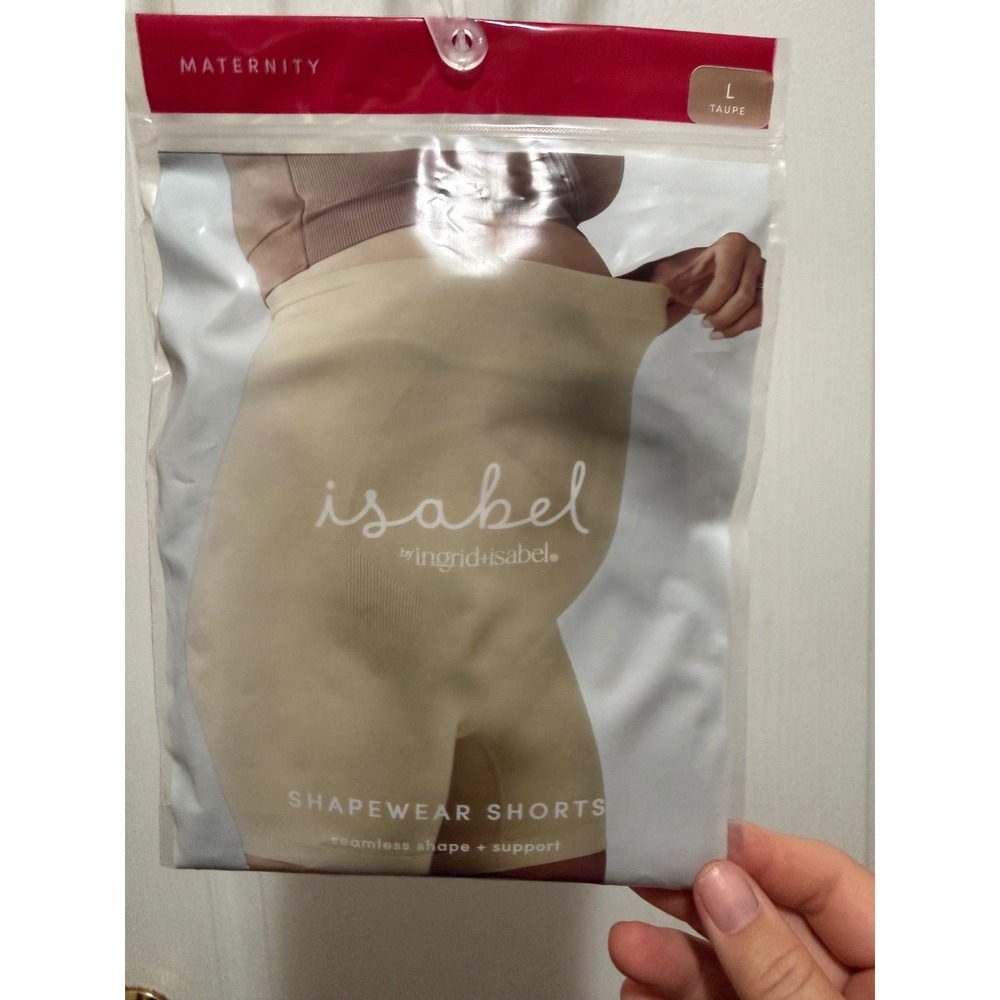 Isabel Maternity by Ingrid & Isabel Shapewear Shorts Taupe Large NIP